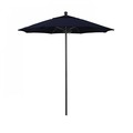 California Umbrella 7.5' Black Aluminum Market Patio Umbrella, Pacifica Navy 194061334997
